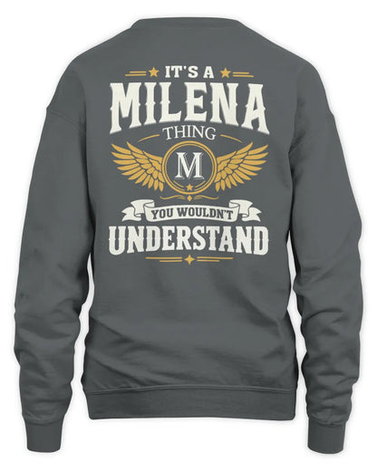 MILENA KT06-M008 It’s a [NAME] Thing – You Wouldn’t Understand | Personalized Vintage T-Shirt - Unisex Sweatshirt - Charcoal