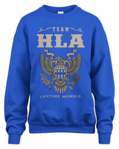HLA TP06-K82 – Personalized Classic Style Apparel “Team NAME Lifetime Member” - Unisex Sweatshirt - Royal