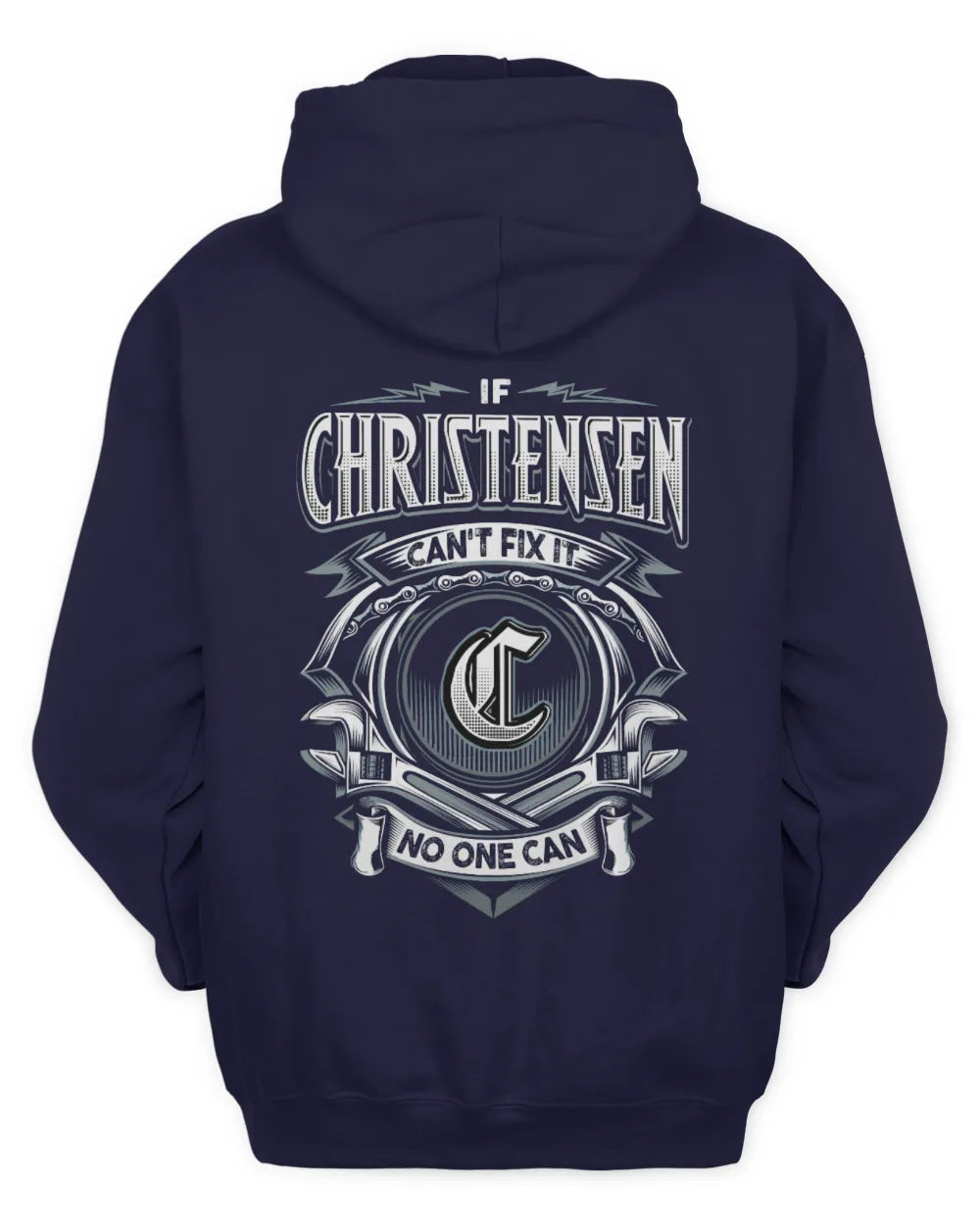 CHRISTENSEN AP81-K4-626 - Personalized Ahmed Quote Apparel “If Ahmed Can't Fix It, No One Can” - Unisex Hoodie - Navy