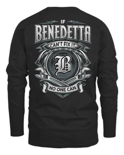 BENEDETTA AP81-K4-626 - Personalized Ahmed Quote Apparel “If Ahmed Can't Fix It, No One Can” - Men's Long Sleeved T-Shirt - Black