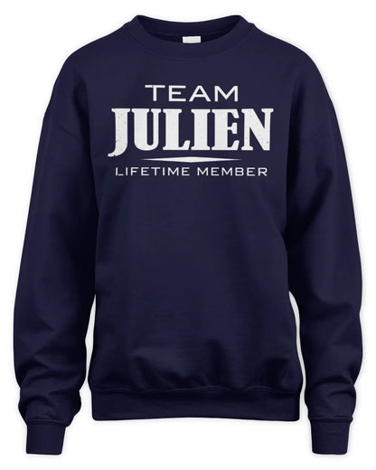 JULIEN BL62-K4-128 - Personalized “Team NAME Lifetime Member” - Unisex Sweatshirt - Navy