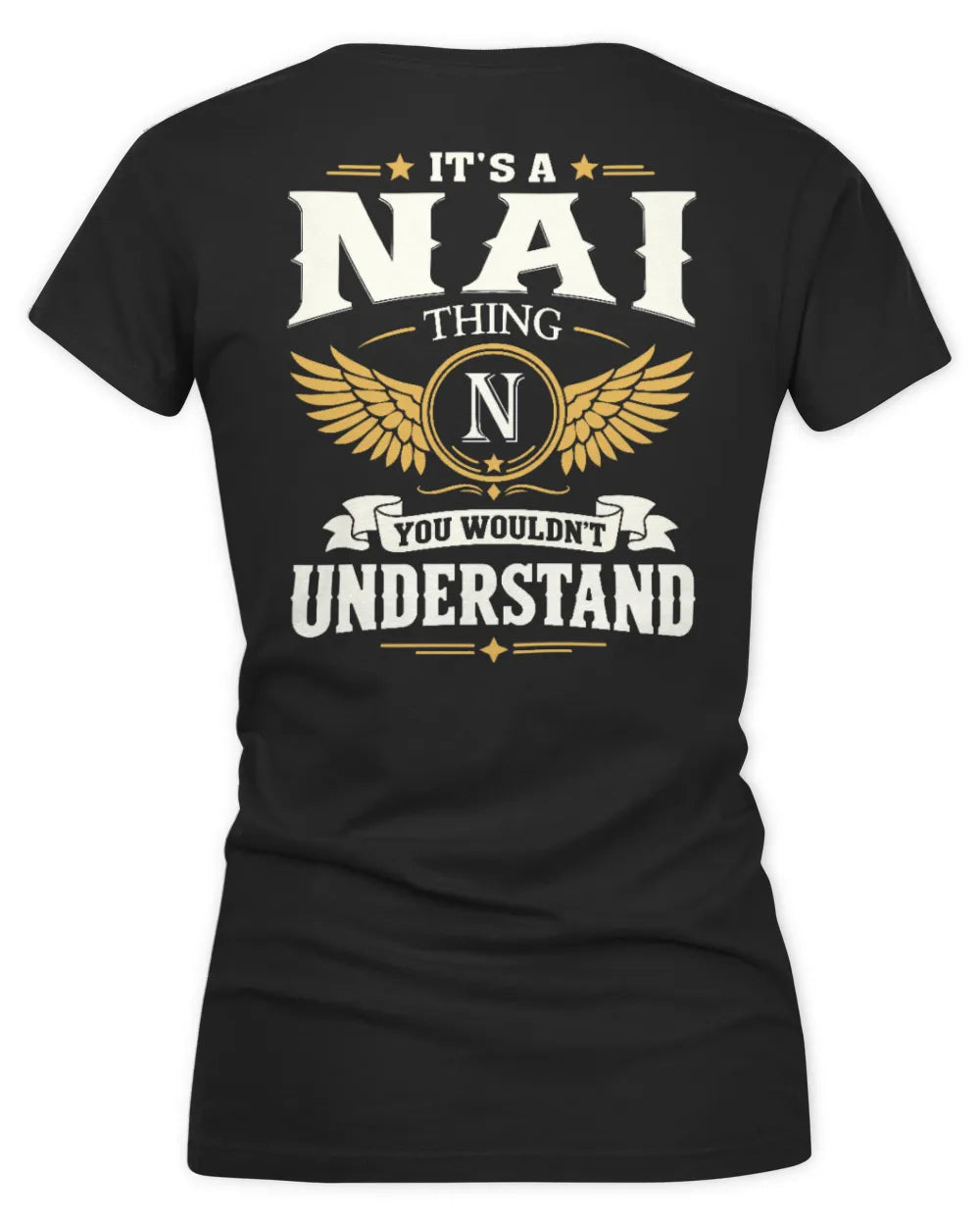 NAI KT06-M008 It’s a [NAME] Thing – You Wouldn’t Understand | Personalized Vintage T-Shirt - Women's V-Neck T-Shirt - Black