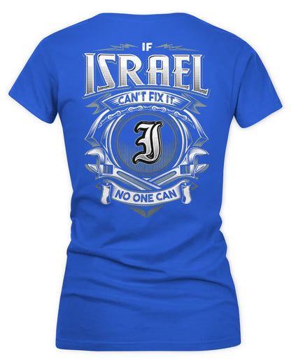 ISRAEL AP81-K4-626 - Personalized Ahmed Quote Apparel “If Ahmed Can't Fix It, No One Can” - Women's V-Neck T-Shirt - Royal