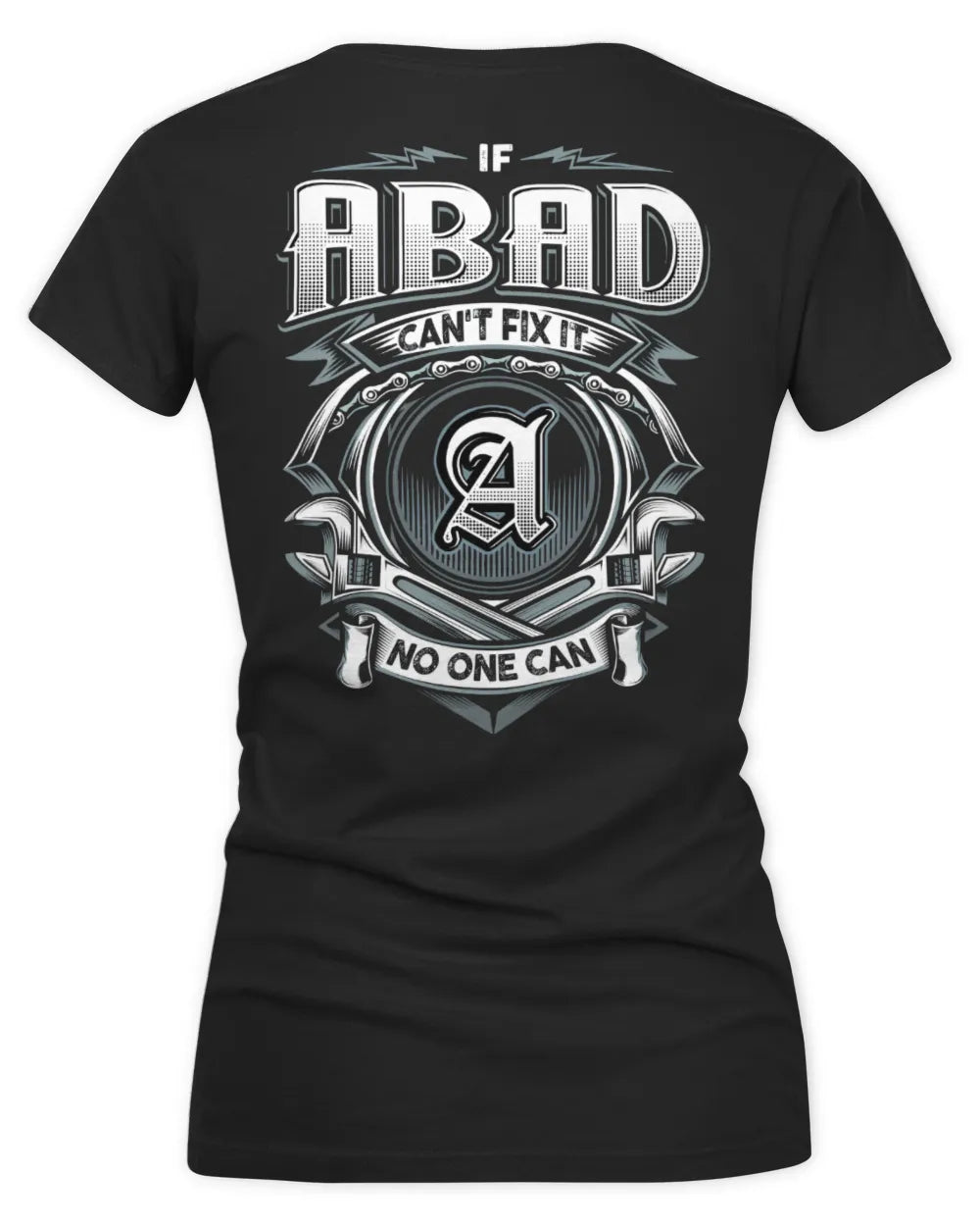 ABAD AP81-K4-626 - Personalized Ahmed Quote Apparel “If Ahmed Can't Fix It, No One Can” - Women's V-Neck T-Shirt - Black