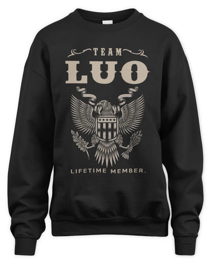 LUO TP06-K82 – Personalized Classic Style Apparel “Team NAME Lifetime Member” - Unisex Sweatshirt - Black