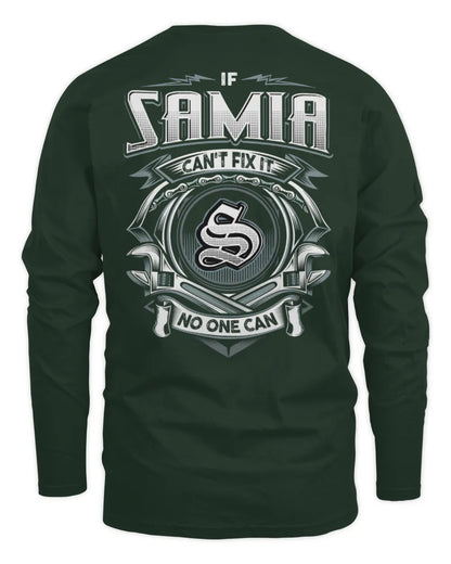 SAMIA AP81-K4-626 - Personalized Ahmed Quote Apparel “If Ahmed Can't Fix It, No One Can” - Men's Long Sleeved T-Shirt - Forest Green