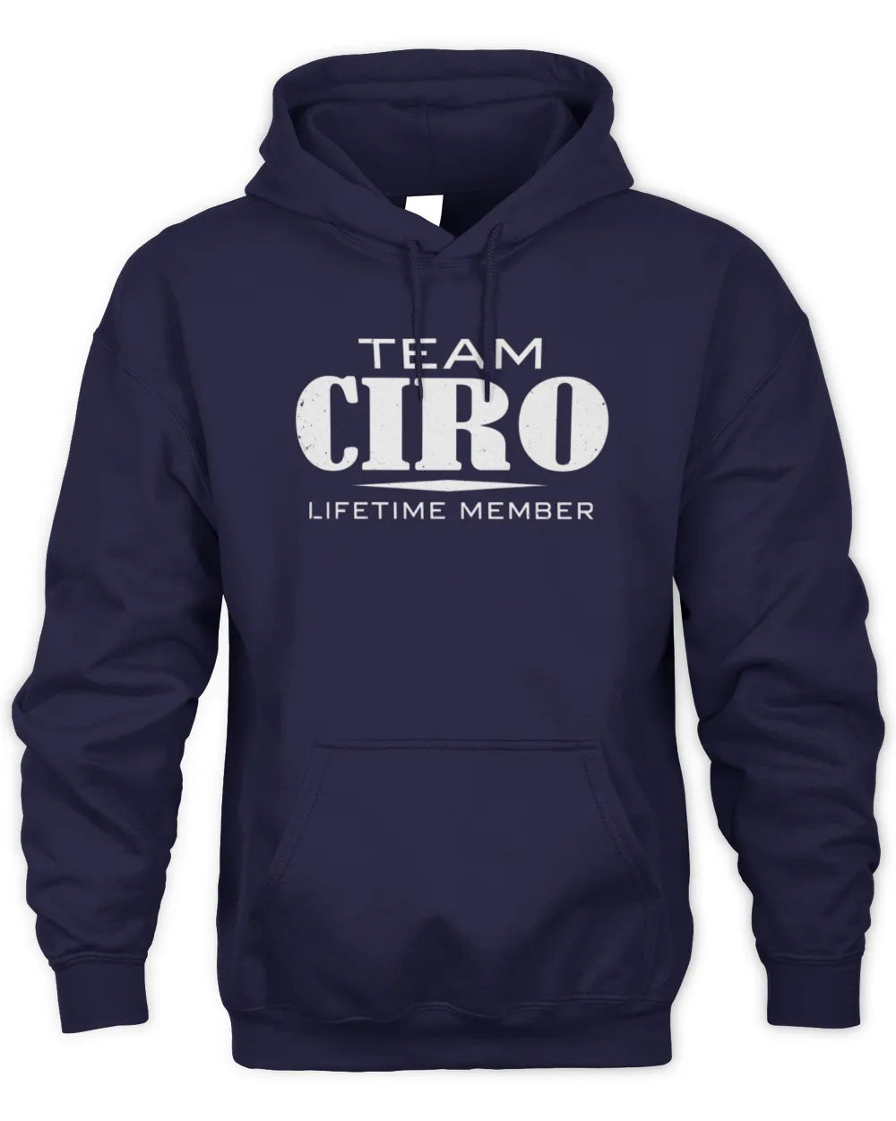 CIRO BL62-K4-128 - Personalized “Team AARON Lifetime Member” - Unisex Hoodie - Navy