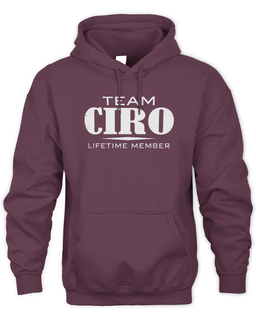 CIRO BL62-K4-128 - Personalized “Team NAME Lifetime Member” - Unisex Hoodie - Maroon