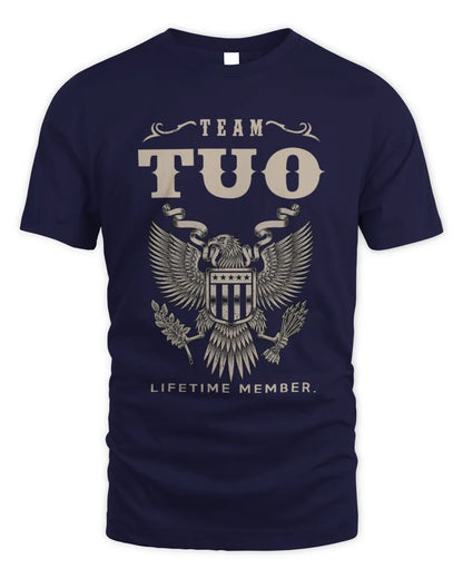 TUO TP06-K82 – Personalized Classic Style Apparel “Team NAME Lifetime Member” - Unisex Standard T-Shirt - Navy