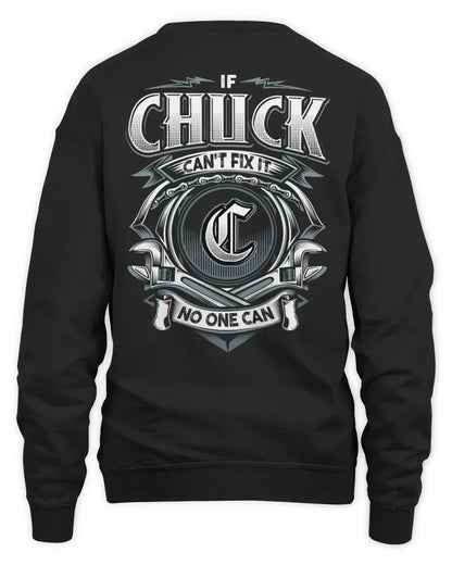 CHUCK AP81-K4-626 - Personalized Ahmed Quote Apparel “If Ahmed Can't Fix It, No One Can” - Unisex Sweatshirt - Black