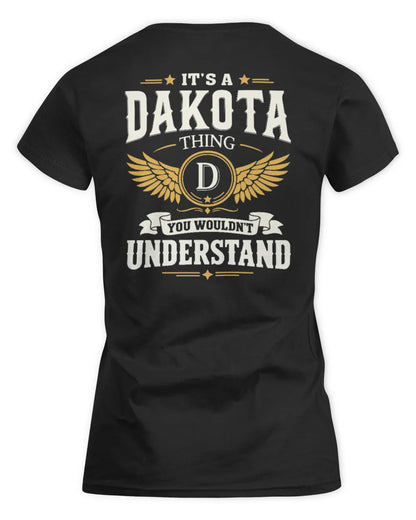 DAKOTA KT06-M008 It’s a [NAME] Thing – You Wouldn’t Understand | Personalized Vintage T-Shirt - Women's Standard T-Shirt - Black