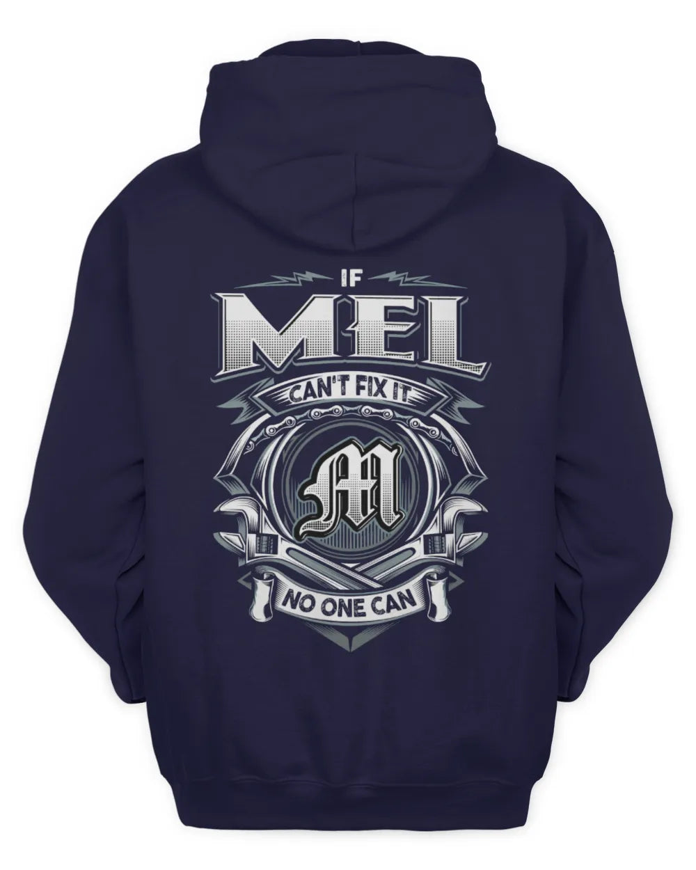 MEL AP81-K4-626 - Personalized Ahmed Quote Apparel “If Ahmed Can't Fix It, No One Can” - Unisex Hoodie - Navy
