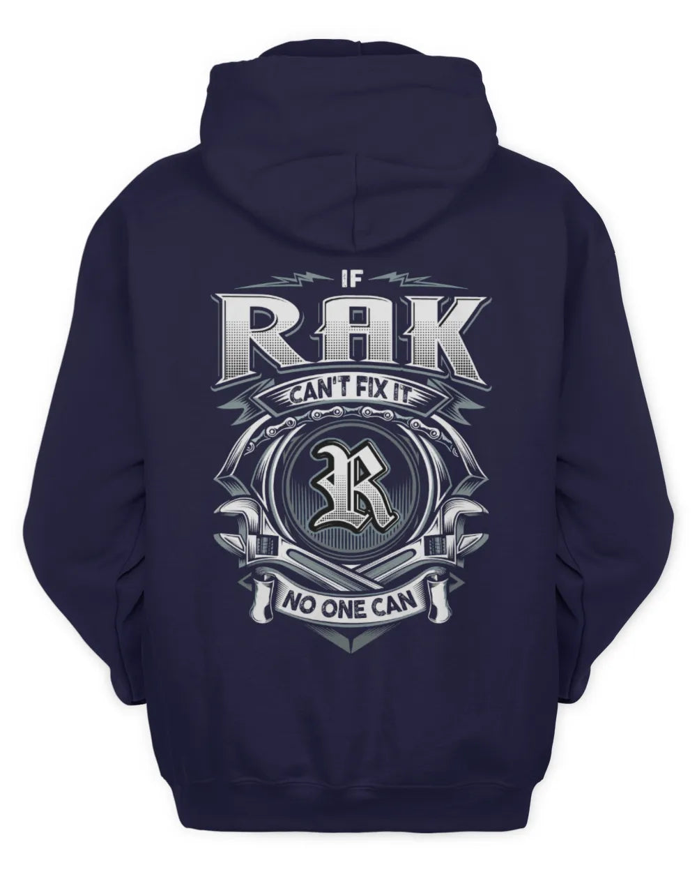 RAK AP81-K4-626 - Personalized Ahmed Quote Apparel “If Ahmed Can't Fix It, No One Can” - Unisex Hoodie - Navy