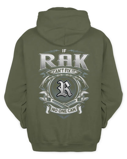 RAK AP81-K4-626 - Personalized Ahmed Quote Apparel “If Ahmed Can't Fix It, No One Can” - Unisex Hoodie - Military Green