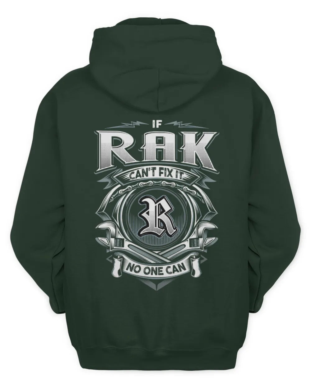 RAK AP81-K4-626 - Personalized Ahmed Quote Apparel “If Ahmed Can't Fix It, No One Can” - Unisex Hoodie - Forest Green