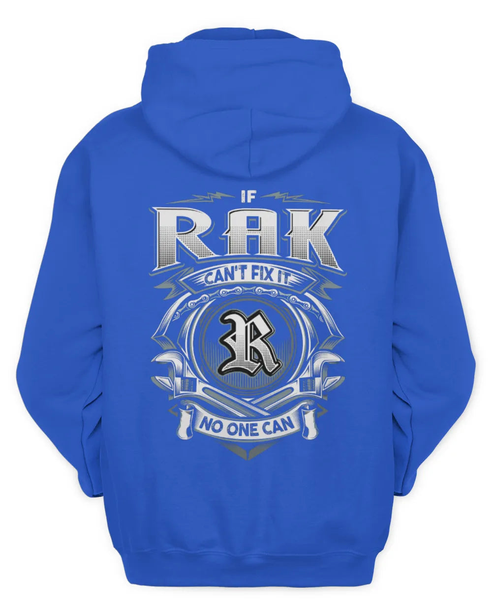 RAK AP81-K4-626 - Personalized Ahmed Quote Apparel “If Ahmed Can't Fix It, No One Can” - Unisex Hoodie - Royal