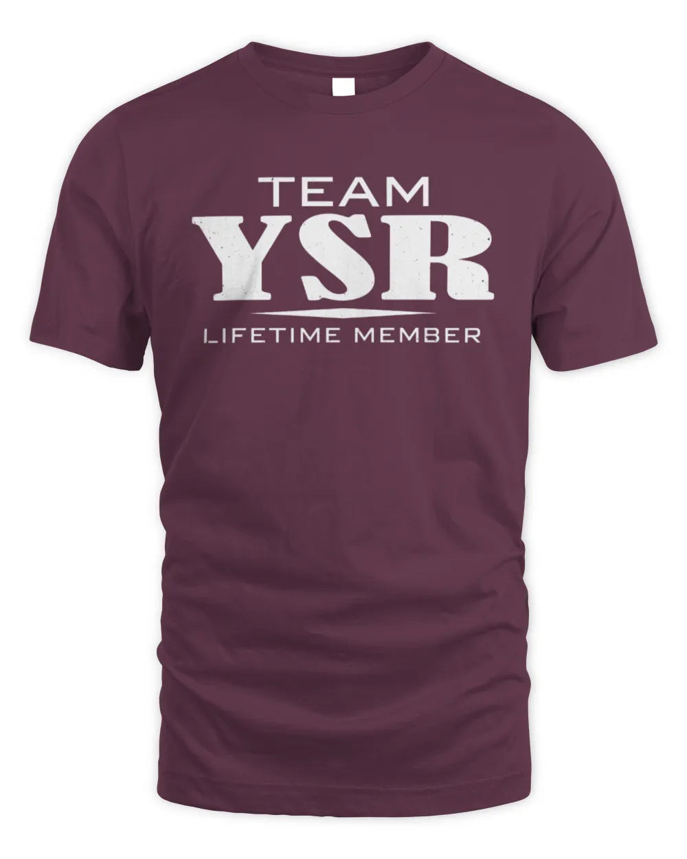 YSR BL62-K4-128 - Personalized “Team NAME Lifetime Member” - Unisex Standard T-Shirt - Maroon