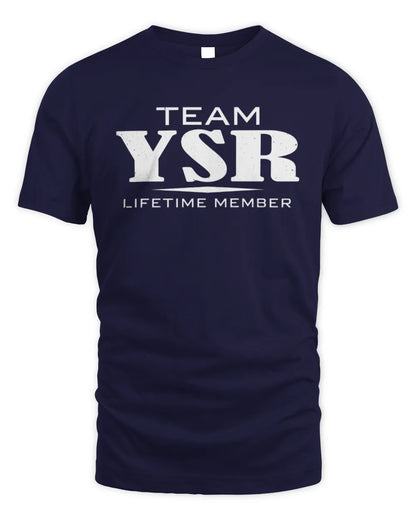 YSR BL62-K4-128 - Personalized “Team NAME Lifetime Member” - Unisex Standard T-Shirt - Navy