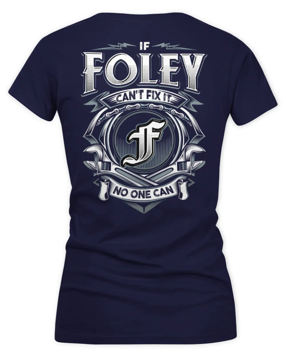 FOLEY AP81-K4-626 - Personalized Ahmed Quote Apparel “If Ahmed Can't Fix It, No One Can” - Women's V-Neck T-Shirt - Navy