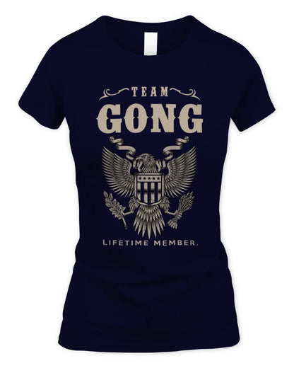 GONG TP06-K82 – Personalized Classic Style Apparel “Team NAME Lifetime Member” - Women's Standard T-Shirt - Navy