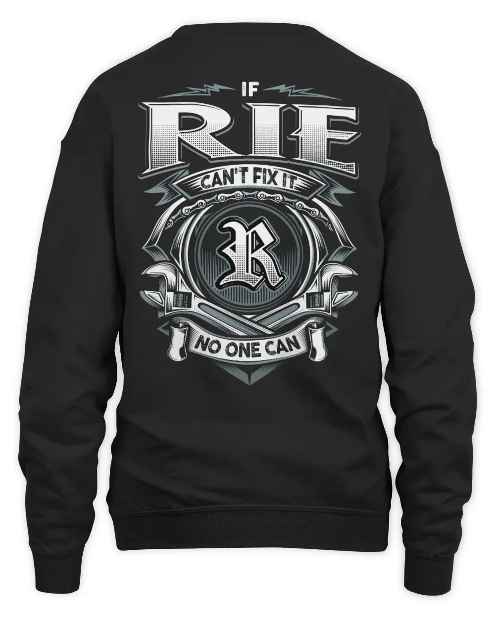 RIE AP81-K4-626 - Personalized Ahmed Quote Apparel “If Ahmed Can't Fix It, No One Can” - Unisex Sweatshirt - Black