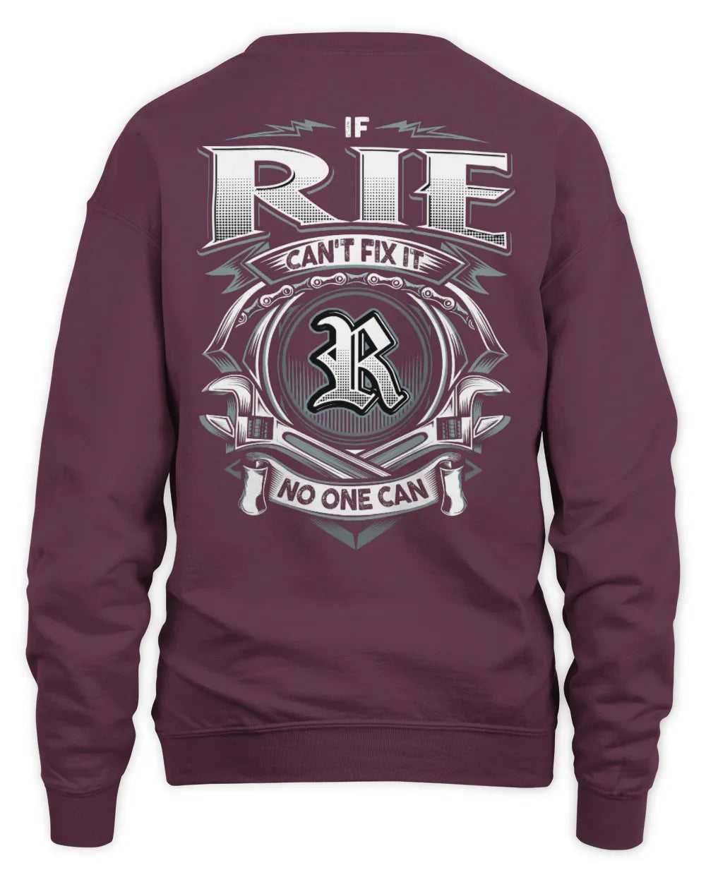 RIE AP81-K4-626 - Personalized Ahmed Quote Apparel “If Ahmed Can't Fix It, No One Can” - Unisex Sweatshirt - Maroon