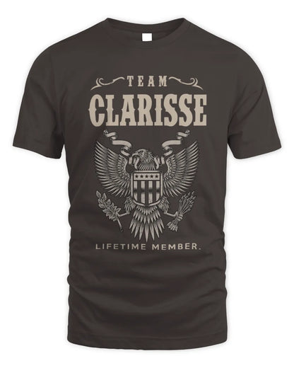 CLARISSE TP06-K82 – Personalized Classic Style Apparel “Team NAME Lifetime Member” - Unisex Standard T-Shirt - Dark Chocolate