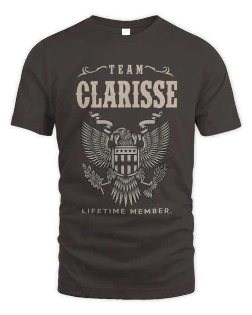 CLARISSE TP06-K82 – Personalized Classic Style Apparel “Team NAME Lifetime Member” - Unisex Standard T-Shirt - Dark Chocolate