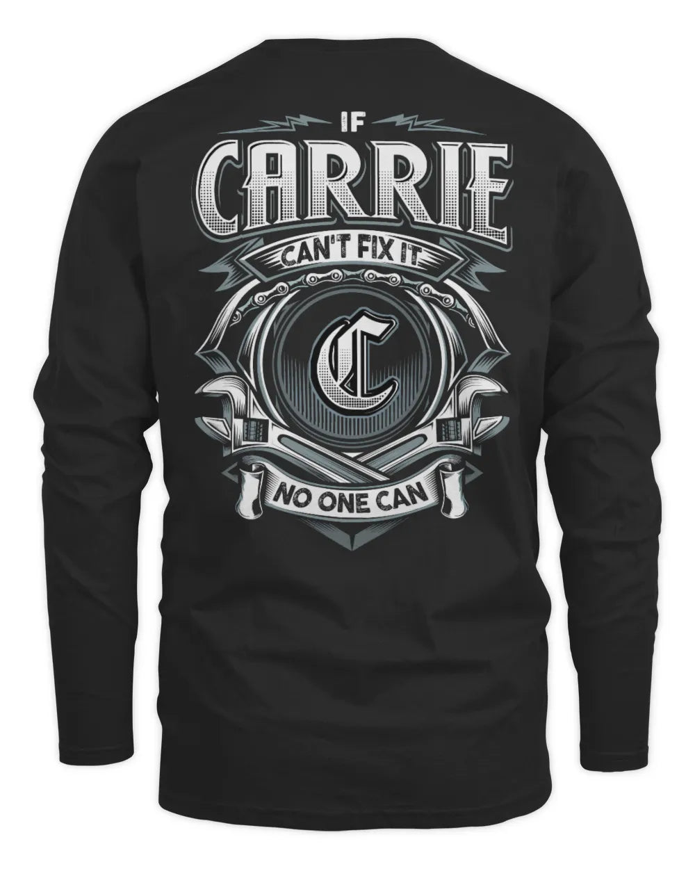 CARRIE AP81-K4-626 - Personalized Ahmed Quote Apparel “If Ahmed Can't Fix It, No One Can” - Men's Long Sleeved T-Shirt - Black