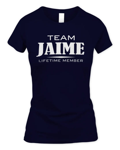 JAIME BL62-K4-128 - Personalized “Team NAME Lifetime Member” - Women's Standard T-Shirt - Navy