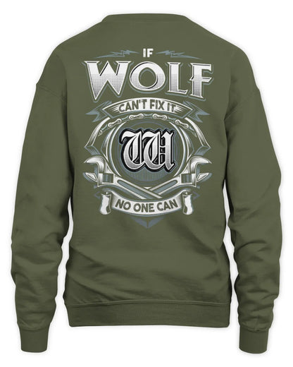 WOLF AP81-K4-626 - Personalized Ahmed Quote Apparel “If Ahmed Can't Fix It, No One Can” - Unisex Sweatshirt - Military Green