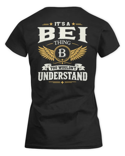 BEI KT06-M008 It’s a [NAME] Thing – You Wouldn’t Understand | Personalized Vintage T-Shirt - Women's Standard T-Shirt - Black