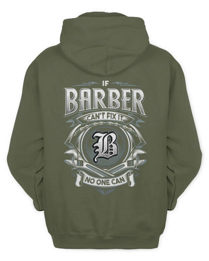 BARBER AP81-K4-626 - Personalized Ahmed Quote Apparel “If Ahmed Can't Fix It, No One Can” - Unisex Hoodie - Military Green
