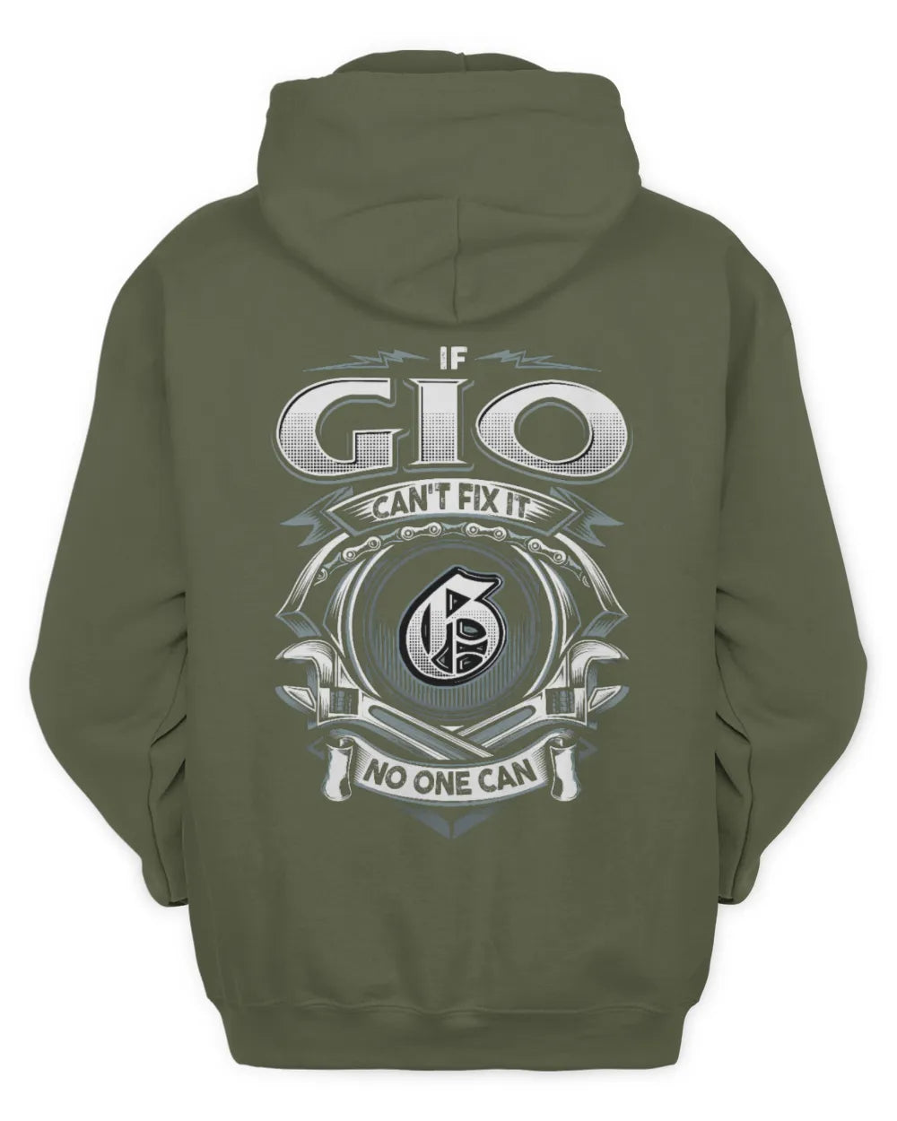 GIO AP81-K4-626 - Personalized Ahmed Quote Apparel “If Ahmed Can't Fix It, No One Can” - Unisex Hoodie - Military Green