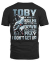 TOBY AP62-K4-666 - Personalized Fierce Wolf Quote Apparel “If You Kick Me When I’m Down, You Better Pray I Don’t Get Up”