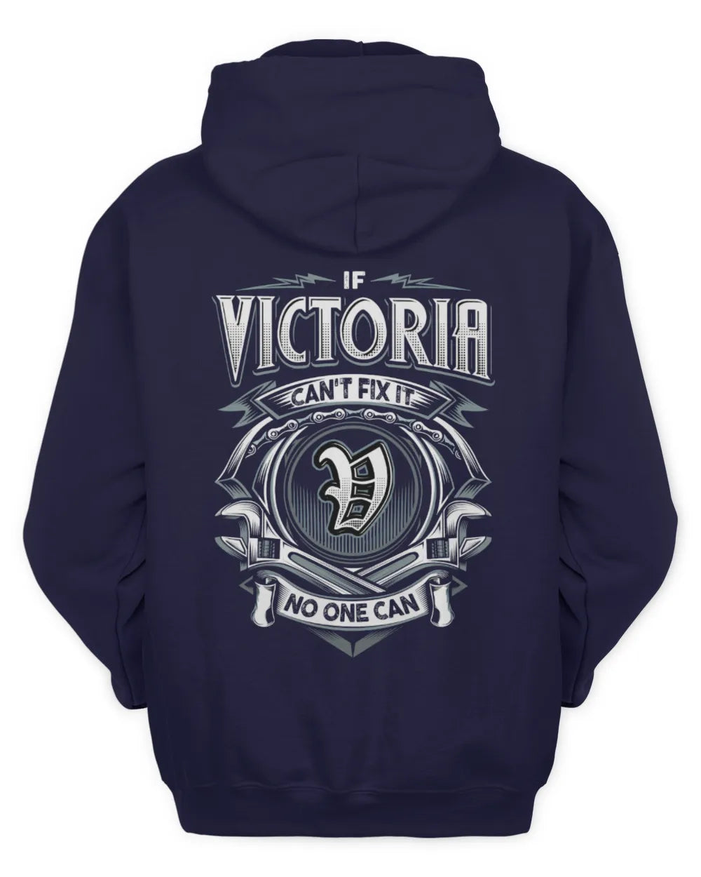 VICTORIA AP81-K4-626 - Personalized Ahmed Quote Apparel “If Ahmed Can't Fix It, No One Can” - Unisex Hoodie - Navy