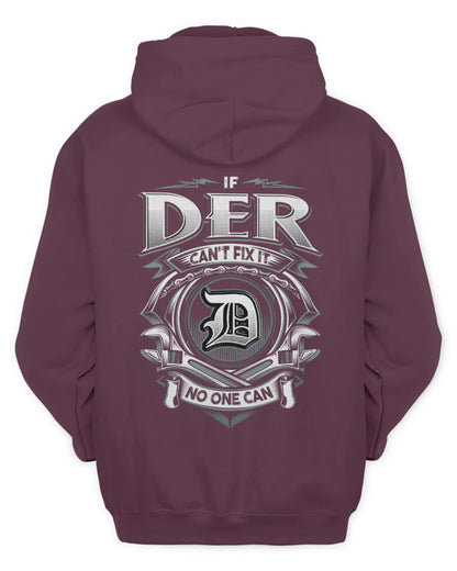 DER AP81-K4-626 - Personalized Ahmed Quote Apparel “If Ahmed Can't Fix It, No One Can” - Unisex Hoodie - Maroon