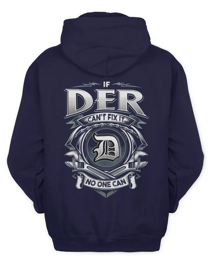 DER AP81-K4-626 - Personalized Ahmed Quote Apparel “If Ahmed Can't Fix It, No One Can” - Unisex Hoodie - Navy