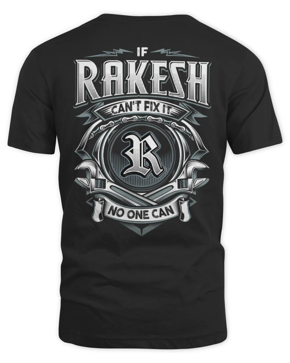 RAKESH AP81-K4-626 - Personalized Ahmed Quote Apparel “If Ahmed Can't Fix It, No One Can” - Unisex Standard T-Shirt - Black