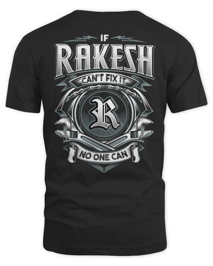 RAKESH AP81-K4-626 - Personalized Ahmed Quote Apparel “If Ahmed Can't Fix It, No One Can” - Unisex Standard T-Shirt - Black