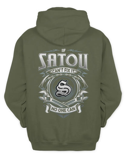 SATOU AP81-K4-626 - Personalized Ahmed Quote Apparel “If Ahmed Can't Fix It, No One Can” - Unisex Hoodie - Military Green
