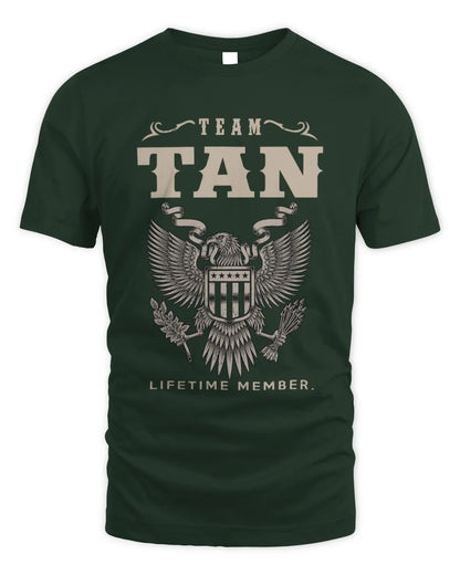 TAN TP06-K82 – Personalized Classic Style Apparel “Team NAME Lifetime Member” - Unisex Standard T-Shirt - Forest Green