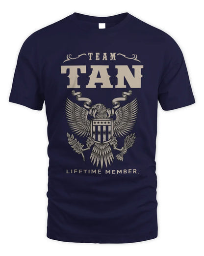 TAN TP06-K82 – Personalized Classic Style Apparel “Team NAME Lifetime Member” - Unisex Standard T-Shirt - Navy