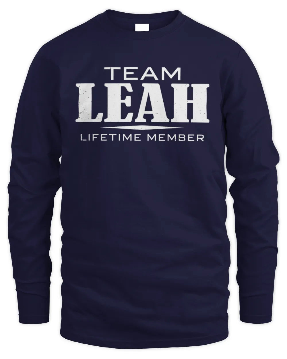 LEAH BL62-K4-128 - Personalized “Team NAME Lifetime Member” - Men's Long Sleeved T-Shirt - Navy