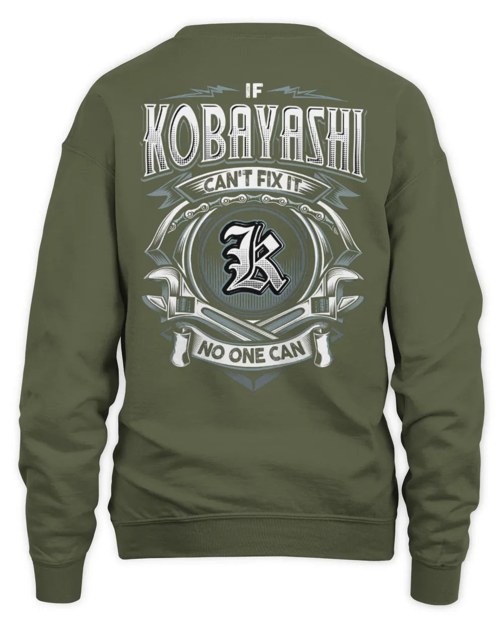 KOBAYASHI AP81-K4-626 - Personalized Ahmed Quote Apparel “If Ahmed Can't Fix It, No One Can” - Unisex Sweatshirt - Military Green