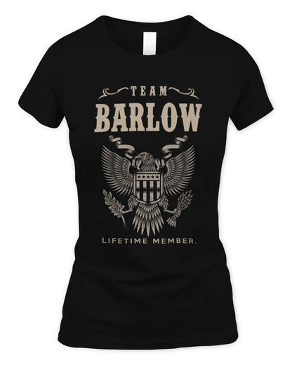 BARLOW TP06-K82 – Personalized Classic Style Apparel “Team NAME Lifetime Member” - Women's Standard T-Shirt - Black