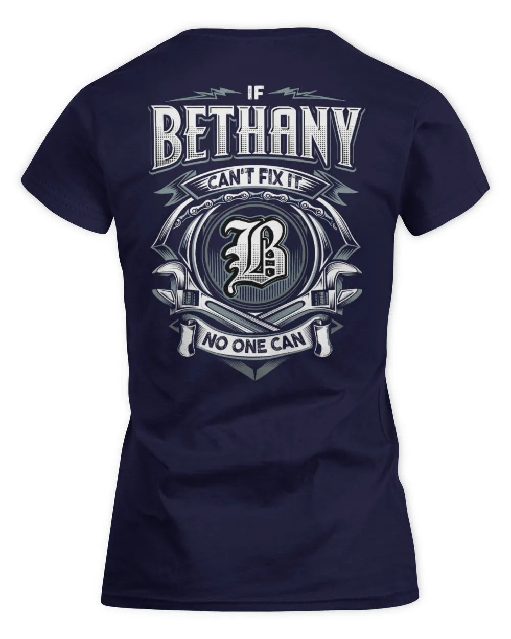 BETHANY AP81-K4-626 - Personalized Ahmed Quote Apparel “If Ahmed Can't Fix It, No One Can” - Women's Standard T-Shirt - Navy