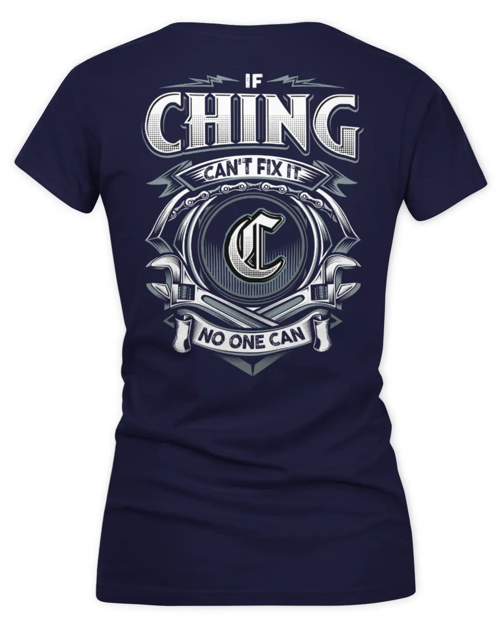 CHING AP81-K4-626 - Personalized Ahmed Quote Apparel “If Ahmed Can't Fix It, No One Can” - Women's V-Neck T-Shirt - Navy