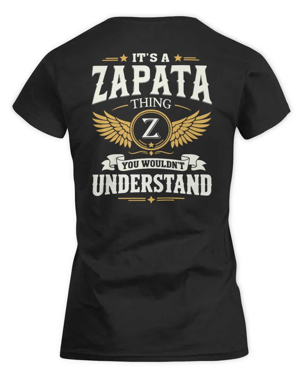 ZAPATA KT06-M008 It’s a [NAME] Thing – You Wouldn’t Understand | Personalized Vintage T-Shirt - Women's Standard T-Shirt - Black