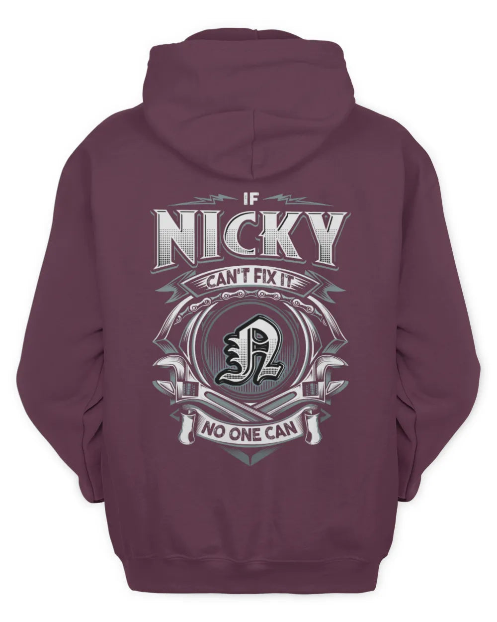 NICKY AP81-K4-626 - Personalized Ahmed Quote Apparel “If Ahmed Can't Fix It, No One Can” - Unisex Hoodie - Maroon